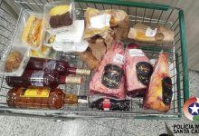 Mulher com tornozeleira eletrônica é presa após furtar carnes, bebidas e alimentos em supermercado de Blumenau
