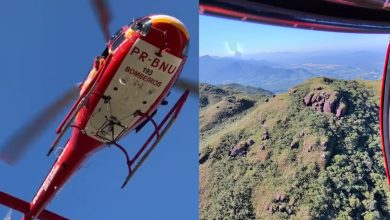 Sem acesso por terra, helicóptero Arcanjo-03 resgata adolescente ferido após queda em trilha de SC