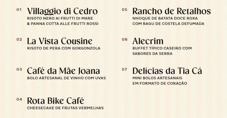 Circuito Gastronômico Amore e Sapore convida o público a descobrir os sabores e encantos de Rio dos Cedros