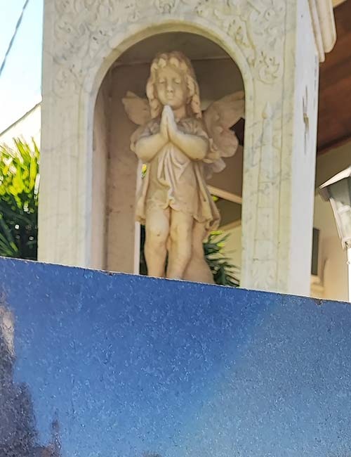 Após 32 anos, história se repete: escultura histórica de anjo é furtada novamente em Blumenau