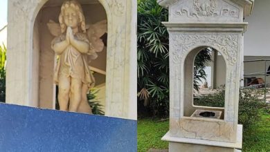 Após 32 anos, história se repete: escultura histórica de anjo é furtada novamente em Blumenau