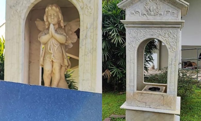 Após 32 anos, história se repete: escultura histórica de anjo é furtada novamente em Blumenau