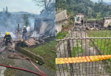 Casa é consumida pelo fogo em Indaial; homem suspeito de provocar incêndio é detido