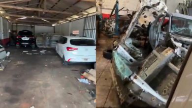 Polícia encontra área usada para desmontar carros roubados às margens da BR-470, em Gaspar