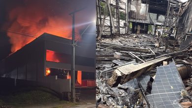 Fábrica atingida por incêndio é alvo de furtos após destruição em Indaial