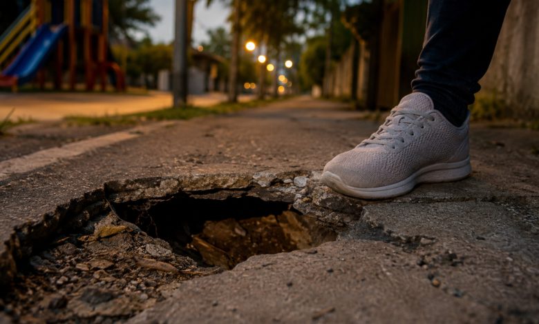 Queda em buraco deixa sequelas e rende pensão vitalícia a mulher em SC