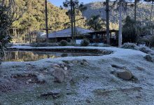 Santa Catarina amanhece sob temperaturas negativas e geada cobre cidades de branco