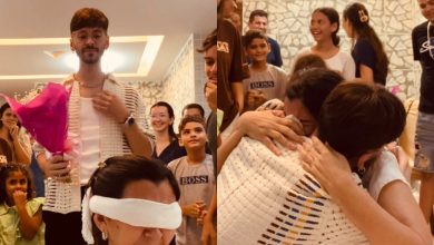 Após anos na China, filho surpreende mãe com reencontro emocionante que comove a internet