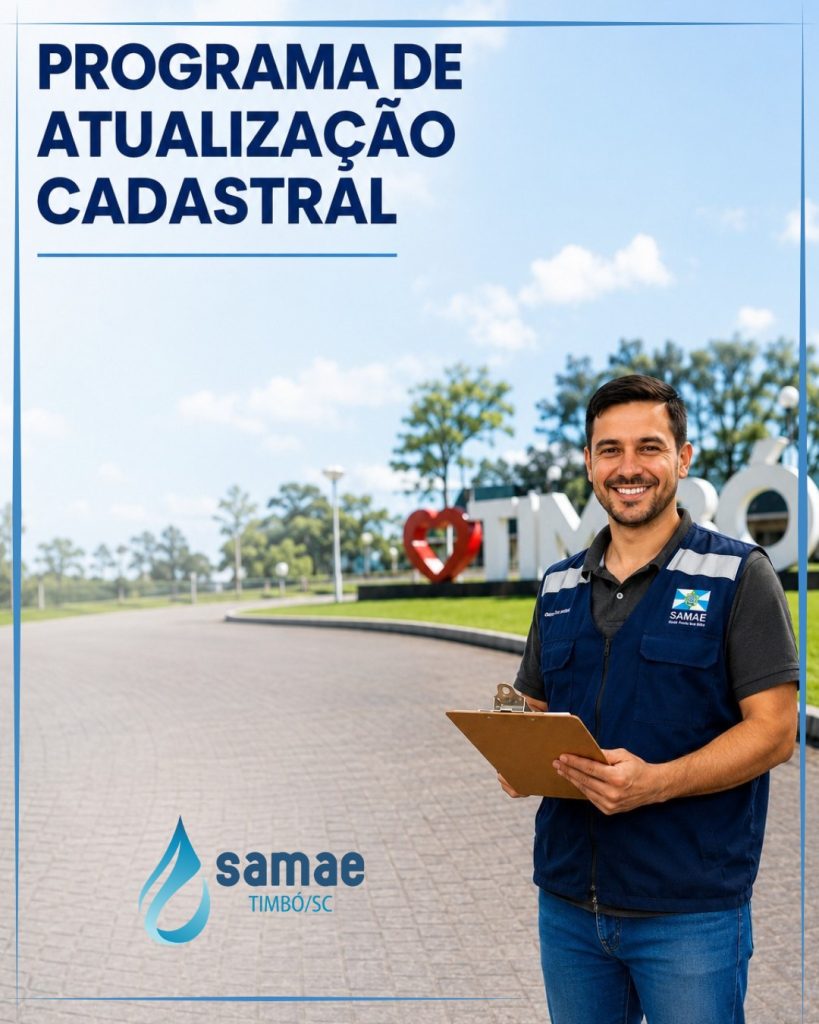 SAMAE atualiza cadastro de imóveis em Timbó e orienta moradores sobre visitas