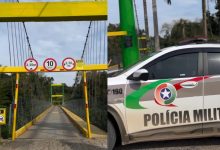 Ponte Pênsil de Rodeio ganha novas regras após reforma e PM vai reforçar fiscalização