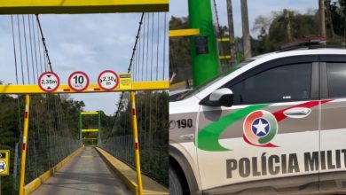 Ponte Pênsil de Rodeio ganha novas regras após reforma e PM vai reforçar fiscalização