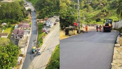 Após problemas com lama e poeira, trecho recebe pavimentação em Benedito Novo