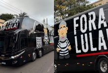“Fora Lula” em ônibus de campanha é barrado e Justiça Eleitoral dá 24 horas para retirada