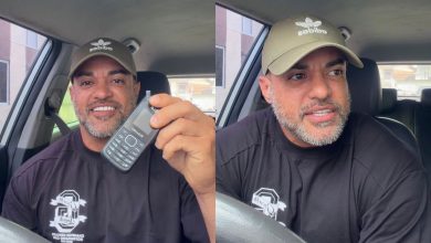 Pai troca celular da filha por aparelho antigo para ensinar responsabilidade