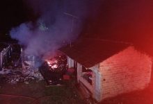 Incêndio destrói residência de 150 m² durante a madrugada em Doutor Pedrinho