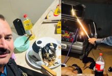 PM canta parabéns antes de prender suspeito durante festa de 18 anos