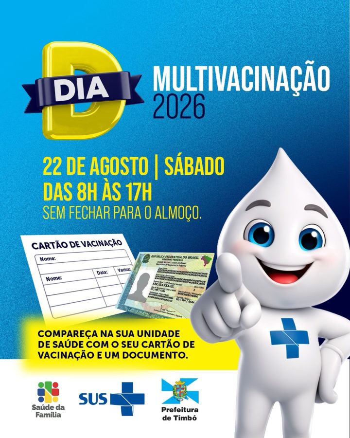 Timbó promove Dia D da Multivacinação e convida população a colocar vacinas em dia