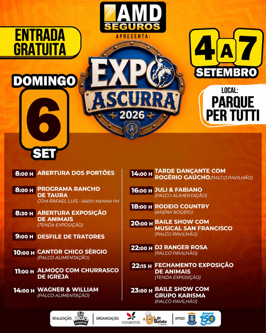 1ª noite da Expo Ascurra reúne grande público na abertura da festa