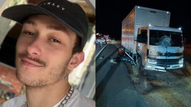 Colisão contra caminhão deixa motociclista de 22 anos morto na BR-470, em Ibirama