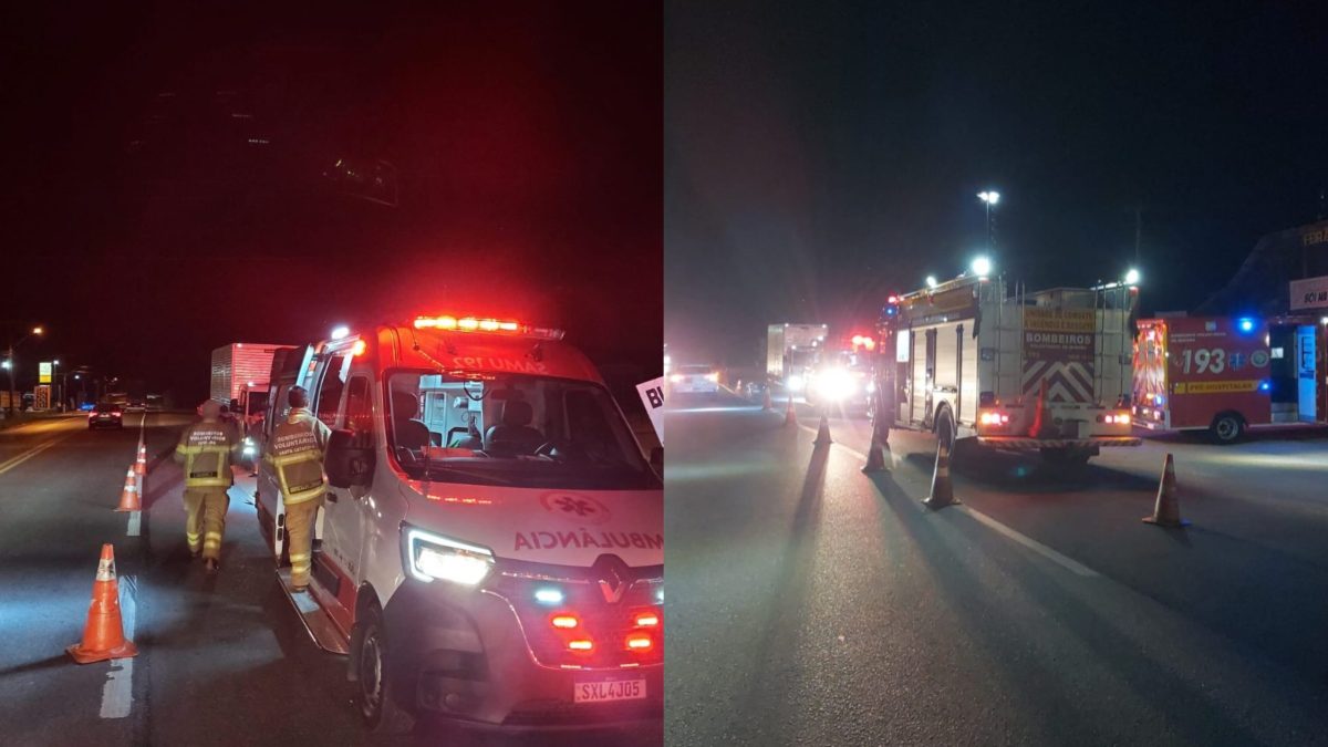 Colisão contra caminhão deixa motociclista de 22 anos morto na BR-470, em Ibirama