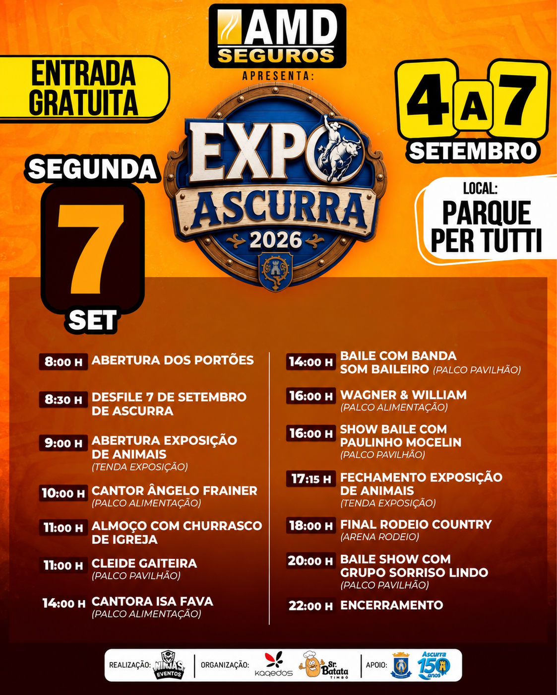 1ª noite da Expo Ascurra reúne grande público na abertura da festa