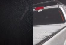 Neve dá as caras na Serra de SC e encanta visitantes durante onda de frio