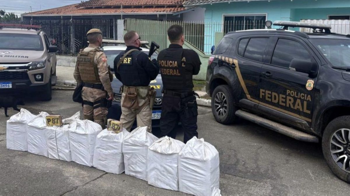 Polícia descobre 231 quilos de cocaína escondidos em compartimento sob o piso de casa em Itajaí