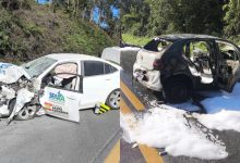 Gol pega fogo após colisão e acidente deixa uma pessoa morta em Ibirama
