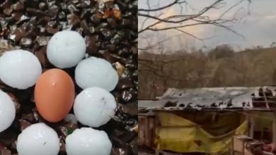 Granizo e mais de mil casas atingidas: temporal causa estragos em SC