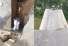 Ponte desaba em SC e carro com duas pessoas cai junto com a estrutura