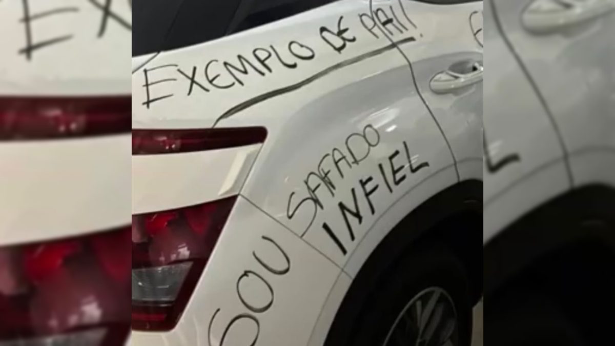 Traição? Mulher cobre carro do marido com mensagens e caso viraliza