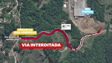 Trecho de estrada será interditado para obras em Benedito Novo