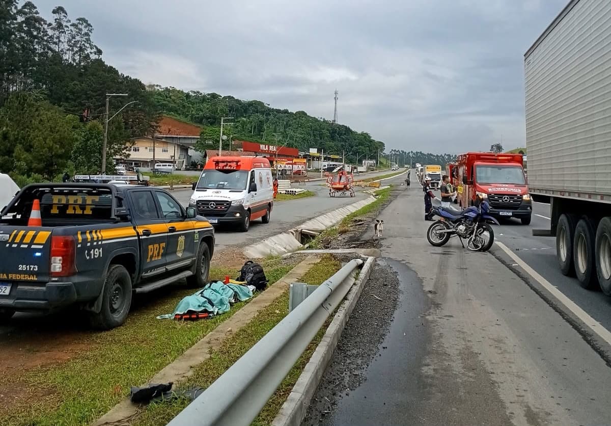 BR-470 é palco de mais uma tragédia: motociclista morre em acidente com carreta em Indaial