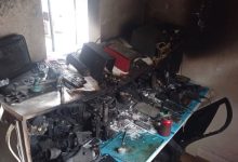 Incêndio atinge assistência técnica de celulares em Timbó