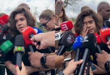 Filho de Bruno Avelar, Kai emociona ao falar sobre o pai durante velório: “Continuará no meu coração”