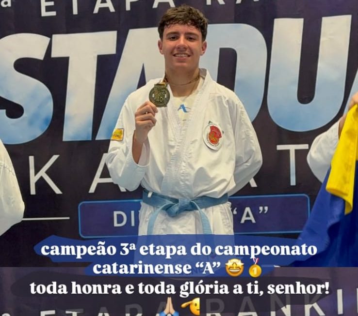 De Indaial à Polônia: Yago de Liz é convocado para o Mundial de Karatê