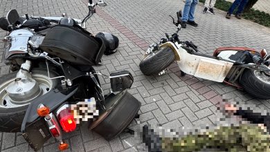 Motociclista fica ferido após atingir autopropelido na faixa de pedestres em Timbó