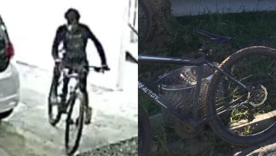 Homem é flagrado por câmera furtando bicicleta dentro de condomínio em Timbó