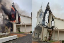 Incêndio após missa destrói estrutura de igreja em SC