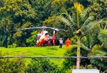Trabalhador desmaia após ser atingido por pneu que estourou durante troca em Blumenau