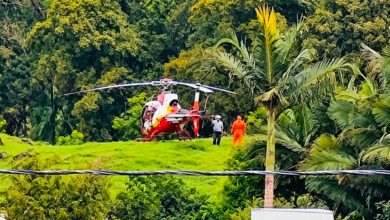 Trabalhador desmaia após ser atingido por pneu que estourou durante troca em Blumenau