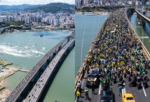 Ato pró-Flávio Bolsonaro reúne 50 mil pessoas e 15 mil motos em SC