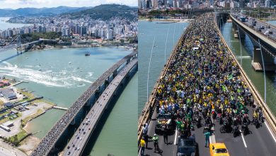 Ato pró-Flávio Bolsonaro reúne 50 mil pessoas e 15 mil motos em SC