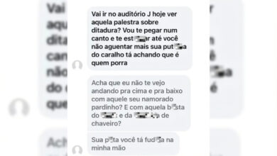 Estudante da Furb recebe ameaça de estupro antes de palestra sobre a Ditadura Militar em Blumenau