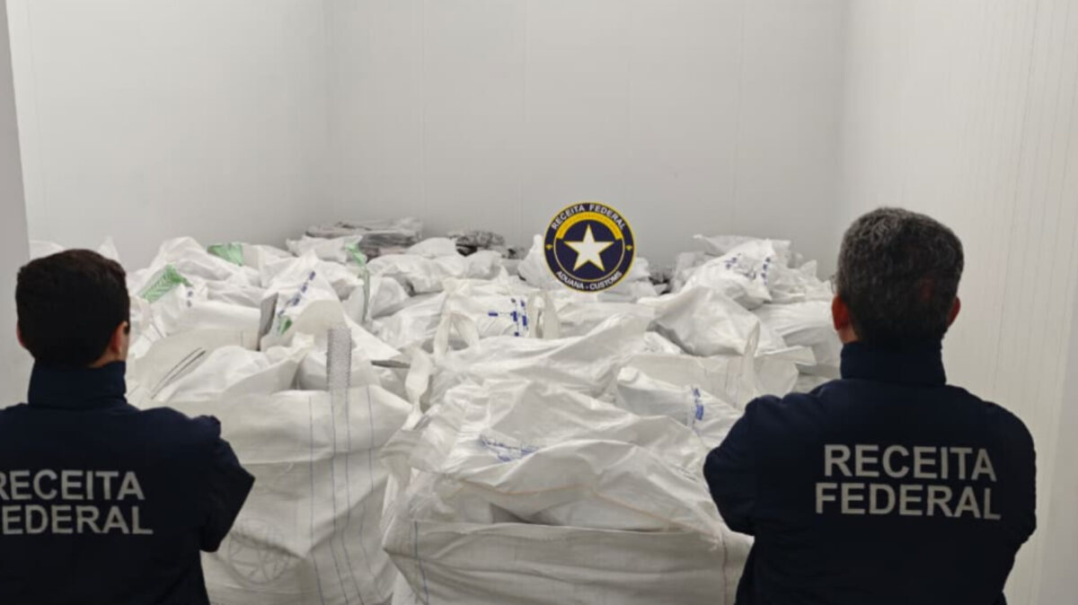 Receita Federal apreende 17 toneladas de barbatanas de tubarão em porto de SC