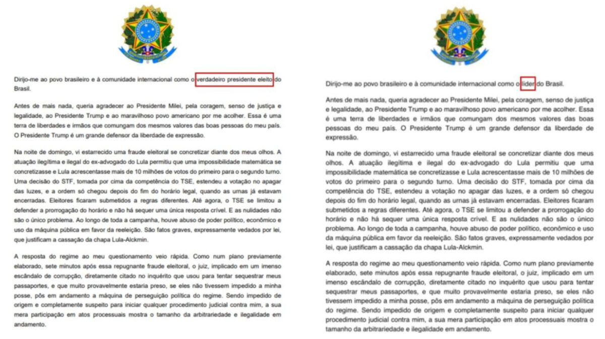 Após deixar o Brasil, Flávio Bolsonaro se declara “presidente eleito”, apaga publicação e muda discurso para “líder do Brasil”