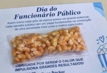 Milho de pipoca como presente no Dia do Servidor revolta funcionários e vira piada em SC
