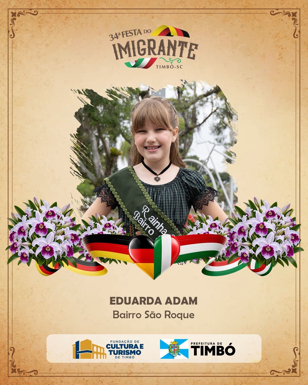 Conheça as 10 candidatas à Realeza Mirim da 35ª Festa do Imigrante de Timbó
