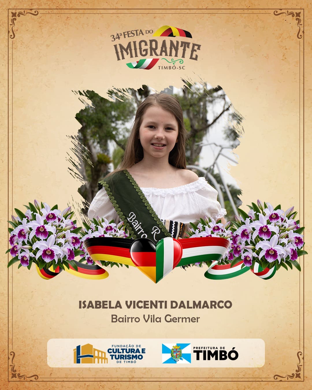 Conheça as 10 candidatas à Realeza Mirim da 35ª Festa do Imigrante de Timbó
