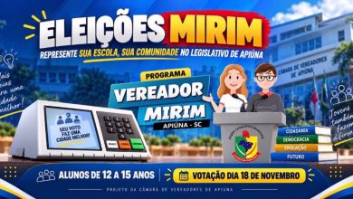 Câmara de Apiúna abre inscrições para eleger vereadores mirins